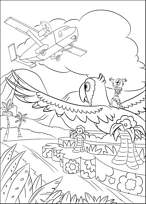 coloriage rio le char du perroquet